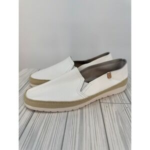Verbenas Slip On Nuria Loafers Women's Size US 9 White Leather Casual Shoe Spain